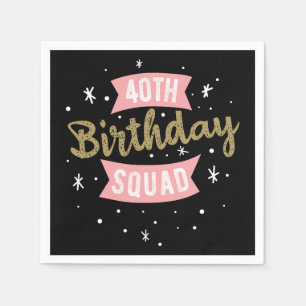 Serviette En Papier 40e Escouade d'anniversaire