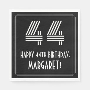 Serviette En Papier 44ème anniversaire : Art Déco Inspiré Look "44" + 