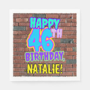 Serviette En Papier 46e anniversaire ~ Amusant, Graffiti urbain inspir