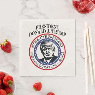 Serviette En Papier 47e président Donald Trump - Inauguration Keepsaké
