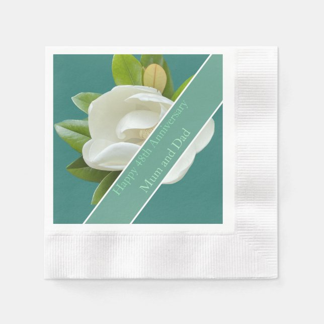 Serviette En Papier 48e anniversaire du Mariage (Devant)