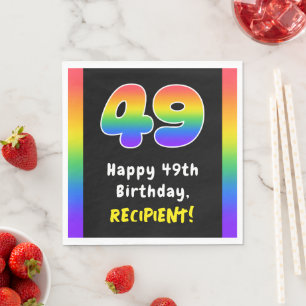 Serviette En Papier 49e anniversaire : Rainbow Spectrum # 49, Nom pers
