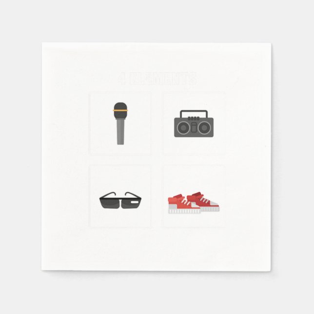 Serviette En Papier 4 éléments Hipster Hip hop (Devant)