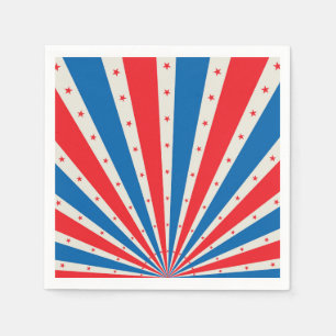 Serviette En Papier 4 juillet Étoiles rétro et serviettes