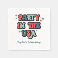 4 juillet Fête d'anniversaire aux USA Invitation