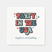 4 juillet Fête d'anniversaire aux USA Invitation