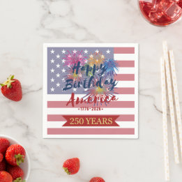 Serviette En Papier 4 juillet Joyeux anniversaire Amérique États-Unis 