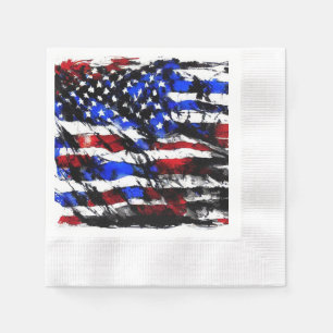 Serviette En Papier 4 juillet papier "drapeau américain" Napkin