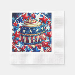 Serviette En Papier 4 juillet Papier Napkin
