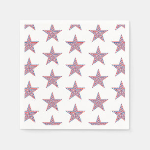 Serviette En Papier 4 juillet Patriotic Paper Napkins