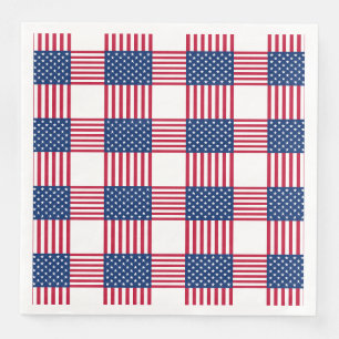 Serviette En Papier 4 juillet Patriotic Paper Napkins