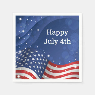 Serviette En Papier 4 juillet Patriotic Paper Napkins