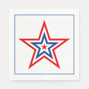 Serviette En Papier 4 juillet Patriotic Paper Napkins