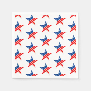 Serviette En Papier 4 juillet Patriotic Paper Napkins