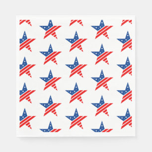Serviette En Papier 4 juillet Patriotic Paper Napkins