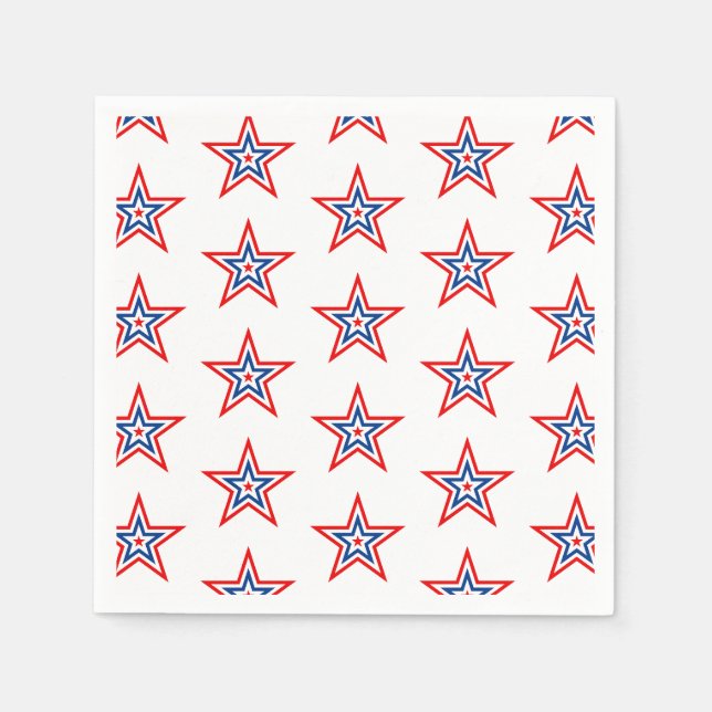 Serviette En Papier 4 juillet Patriotic Paper Napkins (Devant)
