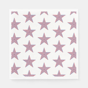 Serviette En Papier 4 juillet Patriotic Paper Napkins