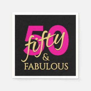 Serviette En Papier 50 ans et fabuleux Cinquantième anniversaire