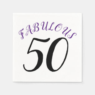 Serviette En Papier 50 ans et fête d'anniversaire fabuleuse