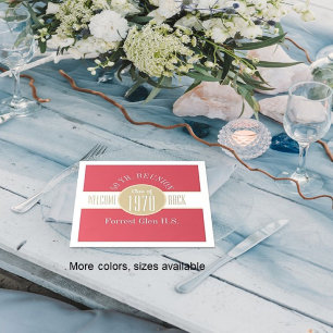 Serviette En Papier 50 ans Réunion Bienvenue Retour serviettes