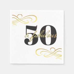 Serviette En Papier 50 et fabuleuse fête du 50e anniversaire