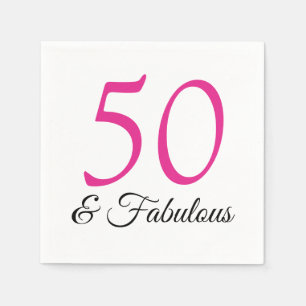 Serviette En Papier 50 et fabuleuses serviettes d'anniversaire roses