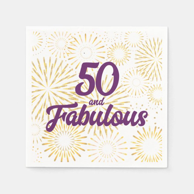 Serviette En Papier 50 et fabuleux (Devant)
