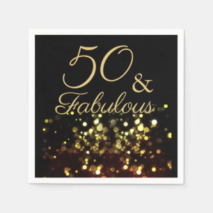 Serviette En Papier 50 et Fabuleux anniversaire