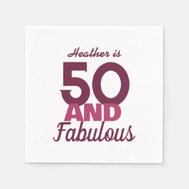 Serviette En Papier 50 et Fabuleux anniversaire