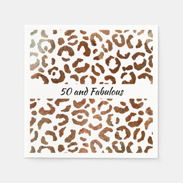 Serviette En Papier 50 et fabuleux Big Cat Imprimer Abstrait (Devant)