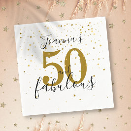 Serviette En Papier 50 et fabuleux Black and Gold 50e anniversaire