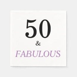 Serviette En Papier 50 et fabuleux devis d'anniversaire Black Purple T