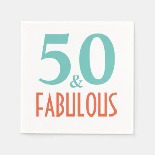 Serviette En Papier 50 et fabuleux journal de fête d'anniversaire
