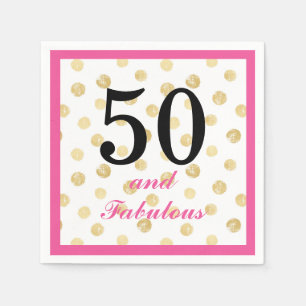 Serviette En Papier 50 et fabuleux papier de fête d'anniversaire