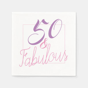 Serviette En Papier 50 Et Fabuleux Papier de fête d'anniversaire servi