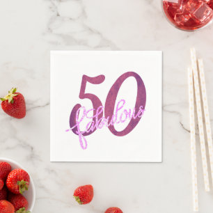 Serviette En Papier 50 et fabuleux Plum Purple et Grunge rose