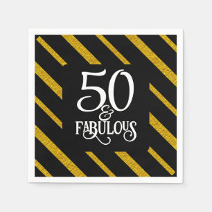 Serviette En Papier 50 et Fabulous Black and Gold