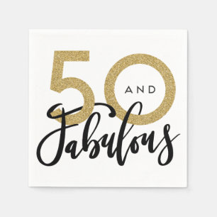 Serviette En Papier 50 et serviettes fabuleuses de fête d'anniversair