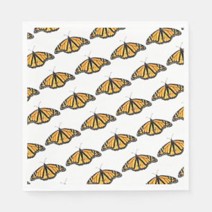 Serviette En Papier 50 Papillons Monarch de citrons en papier