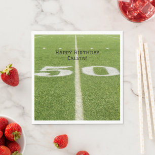 Serviette En Papier 50 Yard Line Football de terrain fête d'anniversai