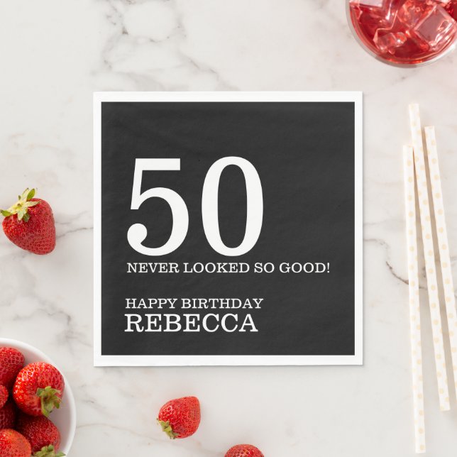 Serviette En Papier 50e anniversaire (En situation)
