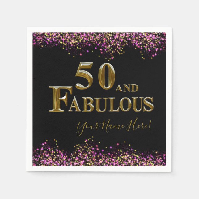 Serviette En Papier 50e anniversaire (Devant)