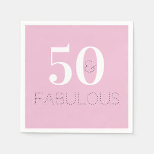 Serviette En Papier 50e anniversaire 50 et fabuleuse fête d'anniversai