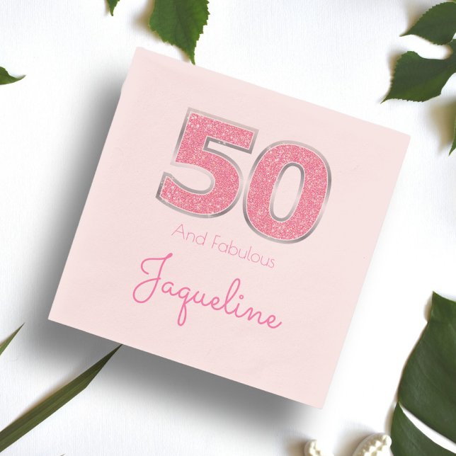 Serviette En Papier 50e anniversaire 50 et fabuleuse Parties scintilla (Créateur téléchargé)
