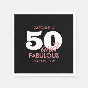 Serviette En Papier 50e anniversaire 50 et fabuleux