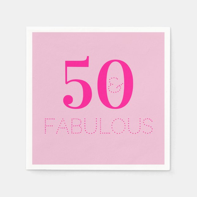 Serviette En Papier 50e anniversaire 50 Fabuleux fête d'anniversaire H (Devant)
