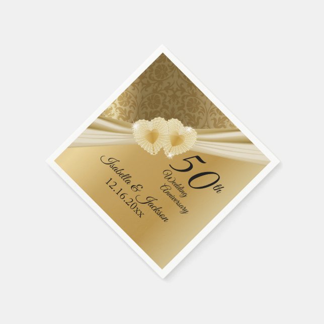 Serviette En Papier 50e anniversaire de l'Mariage d'or (Coin)