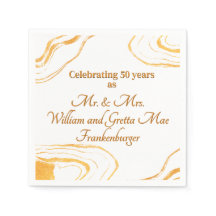 50e anniversaire de Mariage Parti Or et blanc