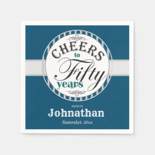 Serviette En Papier 50e anniversaire encourage à cinquante ans