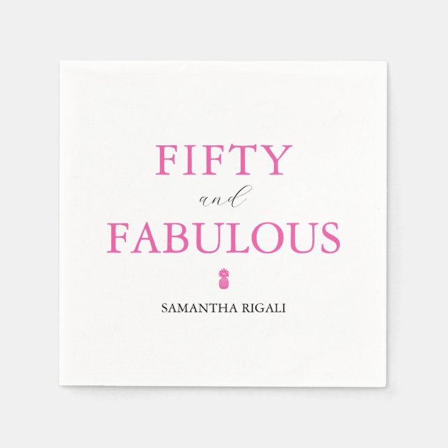 Serviette En Papier 50e Anniversaire Fête Fournitures (Devant)